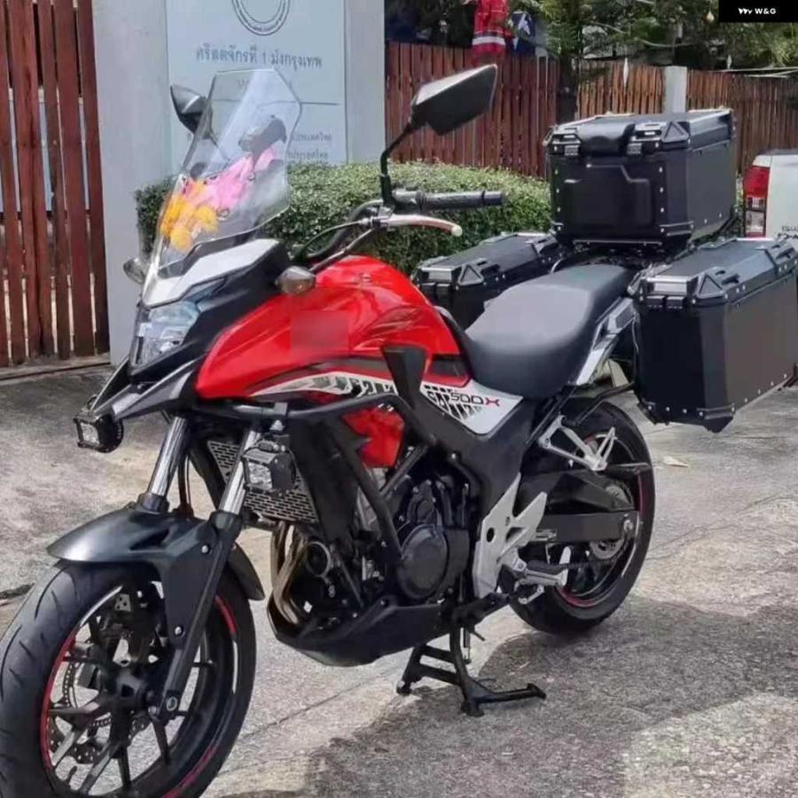 並行輸入品ホンダ CB500X CB400X オートバイ バイク サイドパニア ラック フレーム トップ ボックス ケース サドルバッグ ブラケット パニエ ステンレス_2