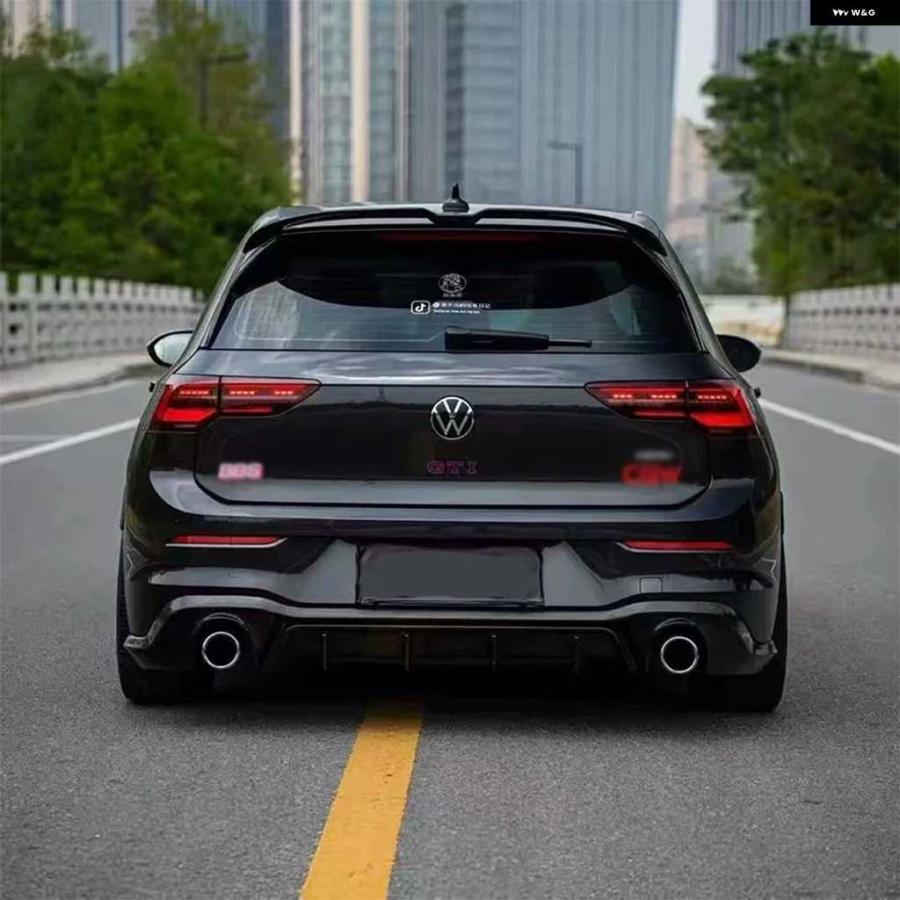 並行輸入品2019〜2024年式 VW ゴルフ 8 MK8 8.5 GTI GTD R TSI TDI オッティンガー スタイル リア トランク ルーフスポイラー ウィン グリップ グロスブ | ブランド登録なし | 07