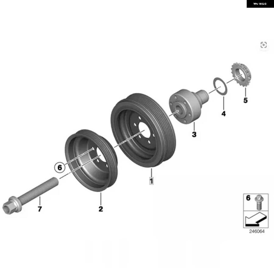 並行輸入品プーリー クランクシャフト ベルト 11237624103 BMW F20 F22 F23 F30 F31 32 F33 F34 F36 F07 F10 X1 E84 X3 F25 X4F26 N20 | ブランド登録なし | 03