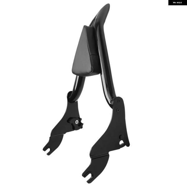 ブランド登録なし - 並行輸入品グロス黒いこと 自動二輪車 後押し乗り組み員用リアレスト シーシーバー 座蒲団 パッド ハーレー ツーリング CVO ROAD STREET エレクトラ グライド