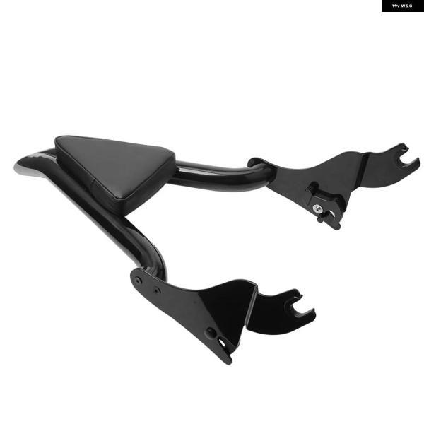ブランド登録なし - 並行輸入品グロス黒いこと 自動二輪車 後押し乗り組み員用リアレスト シーシーバー 座蒲団 パッド ハーレー ツーリング CVO ROAD STREET エレクトラ グライド