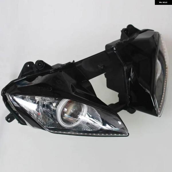 並行輸入品ヤマハ YZF-R6 2008-2012年モデル用 カスタム フロントプロジェクター ヘッドライト アセンブリ ホワイトエンジェルアイレッドデビルアイズ2の画像
