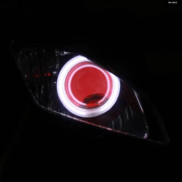 並行輸入品ヤマハ YZF-R6 2008-2012年モデル用 カスタム フロントプロジェクター ヘッドライト アセンブリ ホワイトエンジェルアイレッドデビルアイズ2の画像
