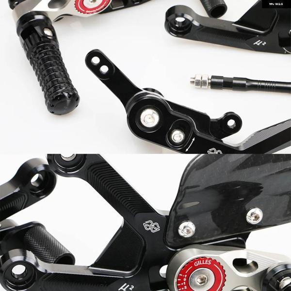 並行輸入品ホンダ CBR1000RR CBR1000RR-R SC82カーボンヒールウイング アジャスター リアセット バイク フットレスト フットペグ 2020年製パーツの画像