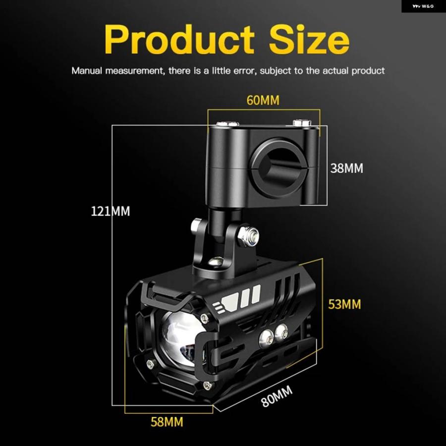 並行輸入品 18000LM オートバイ ヘッドライト フォグライト LED 補助運転灯スポットライト ヘッドランプ デュアルカラーフラッシャーファロの画像