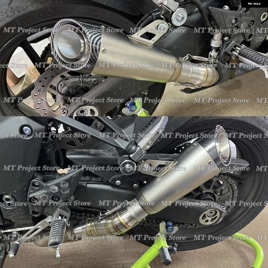 ブランド登録なし - 並行輸入品 カワサキ Z1000 Z1000SX 2010 - 2021 スリップオンマフラー 取り合わせ えり巻き繋ぎ合わせるミッドリンク 配管 51MM 逃げ失せるDB殺害者