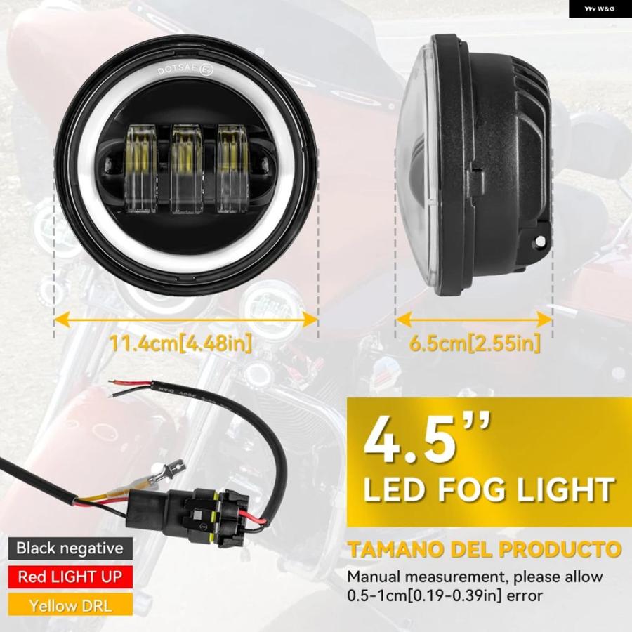 ブランド登録なし - 並行輸入品 1有りの実 4.5in 4 1/2in 自動二輪車 LED フォグランプ ヤマハ 古典派音楽 FLHR ロードキング ダイナ 4.5in LED フォグランプ