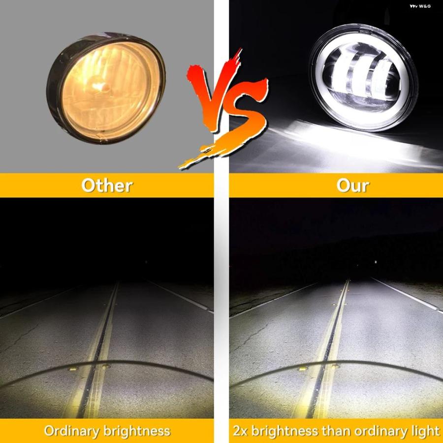 ブランド登録なし - 並行輸入品 1有りの実 4.5in 4 1/2in 自動二輪車 LED フォグランプ ヤマハ 古典派音楽 FLHR ロードキング ダイナ 4.5in LED フォグランプ