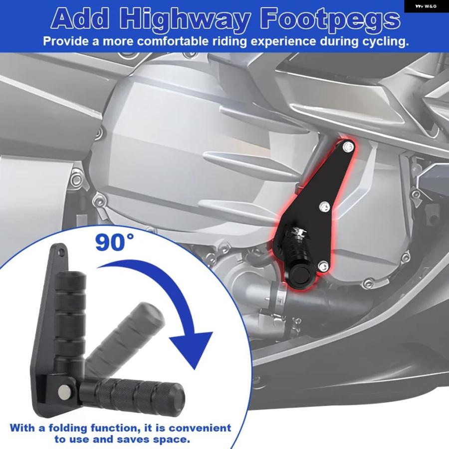 ブランド登録なし - 並行輸入品 フットペグ 一揃いの道具 馬乗り フットレスト 自動二輪車 ペグ マウント 馬乗り A AE ES 2013-2024 ヤマハ
