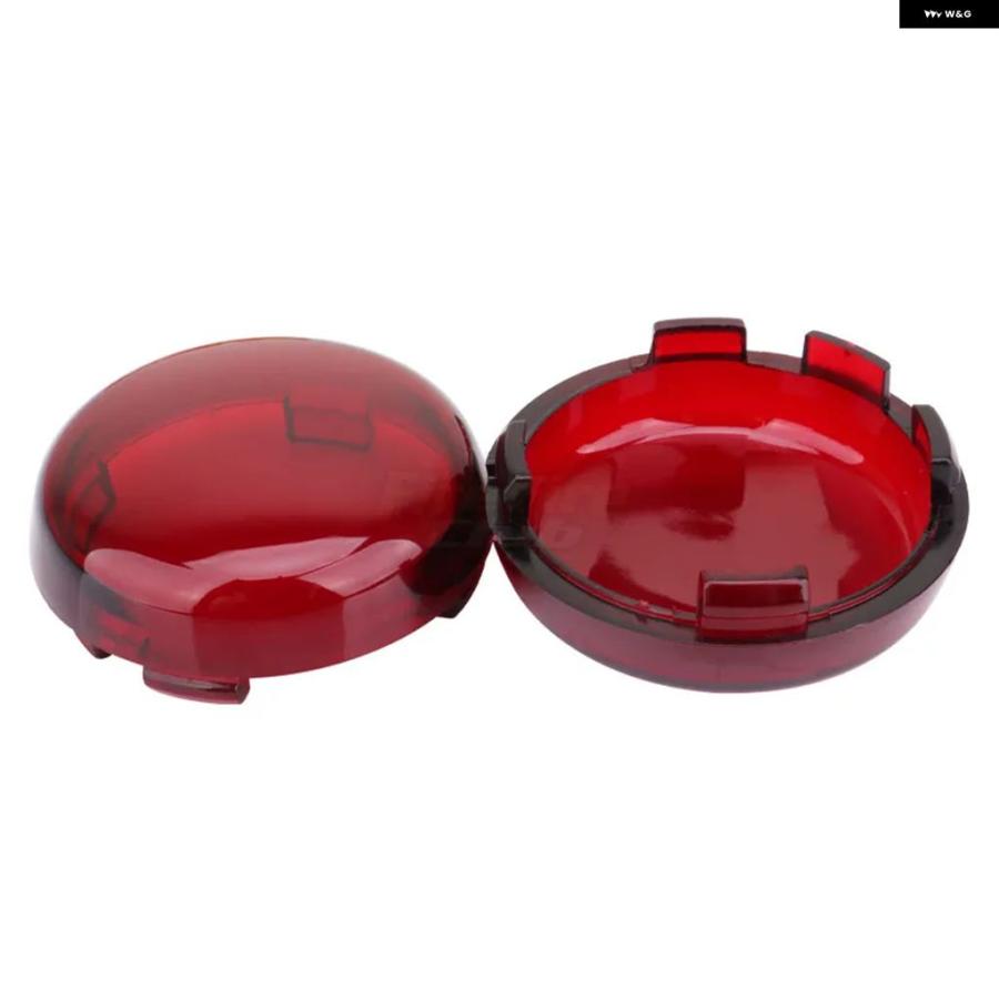 並行輸入品 ハーレー 黒赤 オートバイ ウインカー レンズ ライトキャップ カバー ダイナ ソフテイル エレクトラ グライド ロードキング スポーツスター 883 1200 | ブランド登録なし | 09