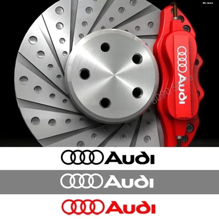 並行輸入品 アウディ A3 A4 A5 A6 A6L A7 A8 Q3 Q5 Q7 S3 カーホイールブレーキ キャリパー カバー デカール ビニールステッデコレーション 6個セット | ブランド登録なし