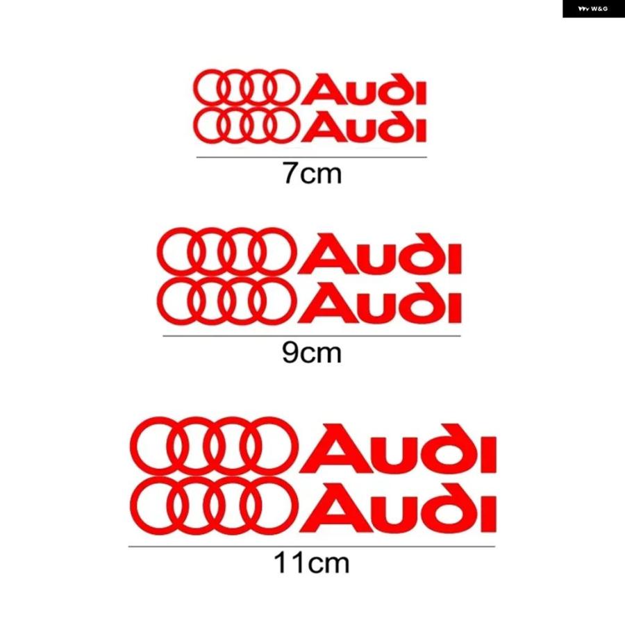 並行輸入品 アウディ A3 A4 A5 A6 A6L A7 A8 Q3 Q5 Q7 S3 カーホイールブレーキ キャリパー カバー デカール ビニールステッデコレーション 6個セット | ブランド登録なし | 07