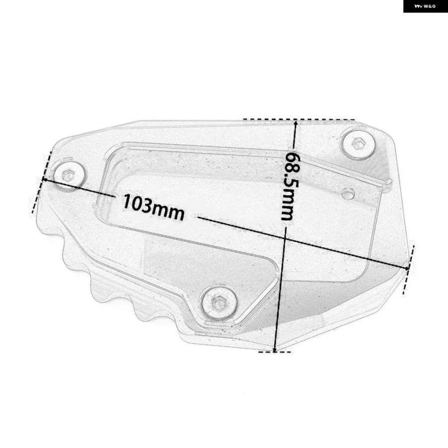 並行輸入品 ドゥカティ スクランブラー アイコン ダーク フル スロットル 1100 800 デザートスレッド用 バイク キック スタンド サイド パッド | ブランド登録なし | 14