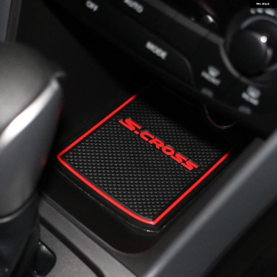 並行輸入品 スズキ SX4 S-CROSS S CROSS 滑り止め ゴムゲートスロットマットドア溝 パッド カップ クッション 車内マット 2014-2023 | ブランド登録なし | 08