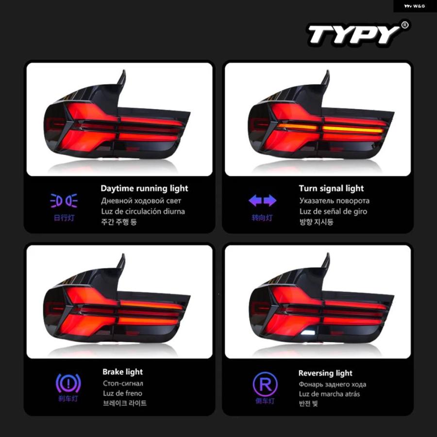 並行輸入品 CAR BMW X5 E70 LED テールライト 2007-2013 DRL ダイナミックウィンカー LED テールライト オートにの画像