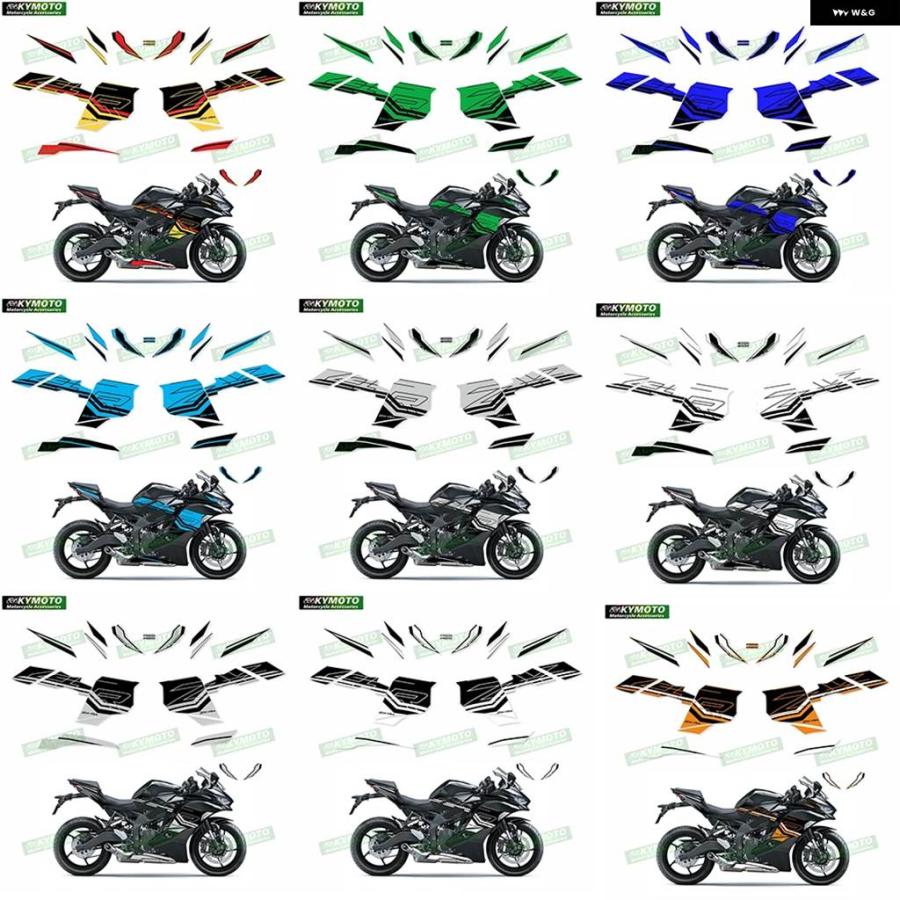 並行輸入品 ZX-4R ZX4R ZX4RR RR 2023 オートバイ デカール フェア