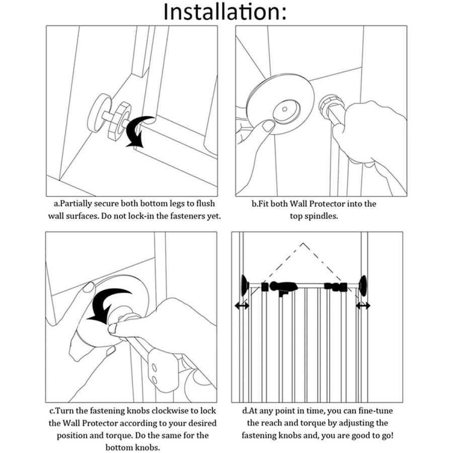 数量は多 4個セット ベビーゲート ペットゲート つっぱり ウォールセーバー 赤ちゃん ゲート 犬 猫 柵 階段上 すべり止め パッド キッチン すべ Materialworldblog Com