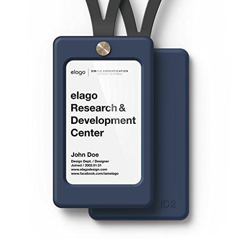 Elago Id2 パスケース シリコン製 Idカードホルダー 社員証 限定価格セール ケース ジーンインディゴ ネックストラップ付属