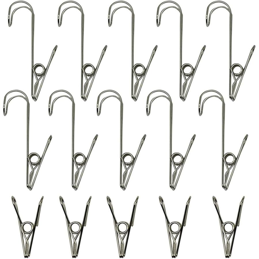 代引き不可 Maydahui 洗濯バサミ ステンレス製 フッククリップ 30個セット ピンチクリップ 洗濯ばさみ クリップ ハンガー フック Dprd Jatimprov Go Id