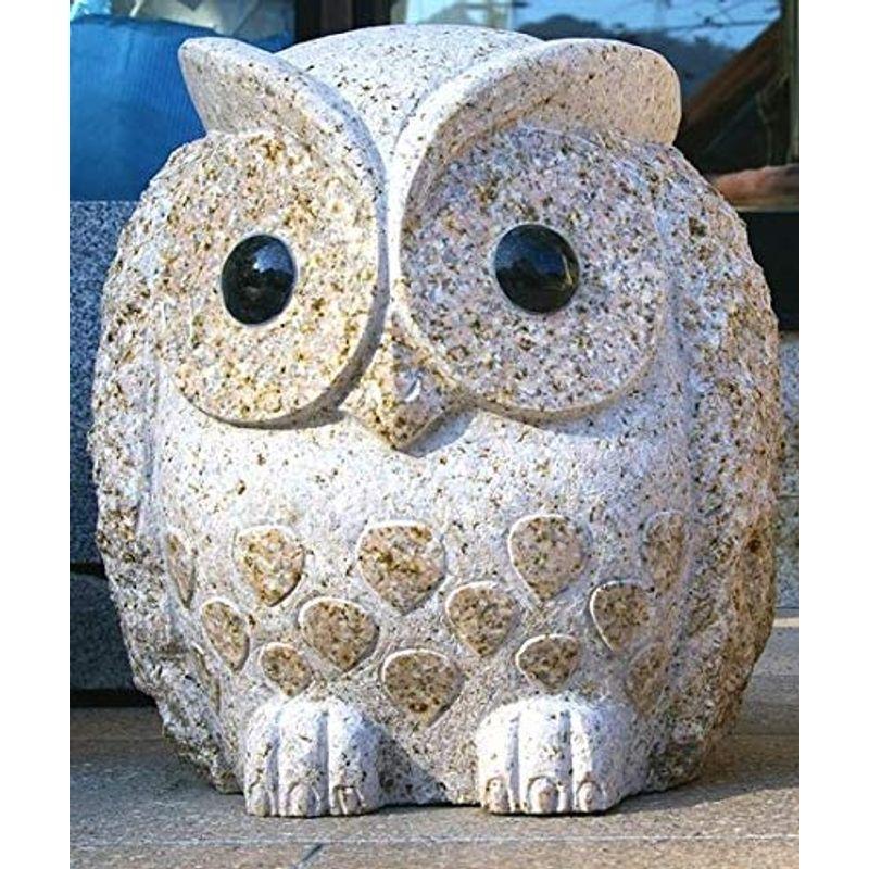 フクロウ ミミズク 切り株 石材彫刻 置物 インテリア 【公式通販】