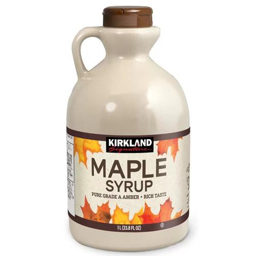 新品未開封コストコメープルシロップ　Kirkland Maple 1L4本バラ可 コストコ（Costco） KIRKLAND カークランド メープルシロップ 1L