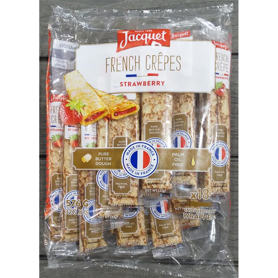 Jacquet フレンチ ストロベリークレープ 32g x 18個入 FRENCH