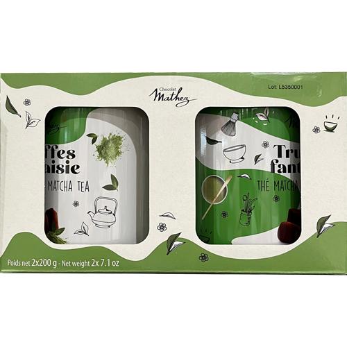 マセズ Mathez 抹茶 トリュフ チョコレート 200g 2缶セット : あーる
