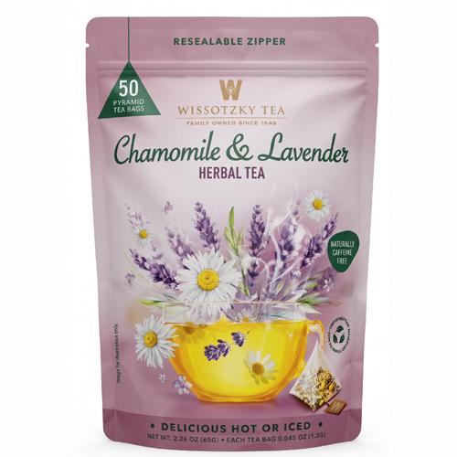 カモミールティー WISSOTZKY カモミール＆ラベンダー ハーブティー 50バッグ CHAMOMILE