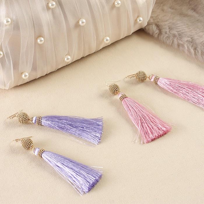 ピアス タッセル アクセサリー レディース ドレス パーティー ピンク