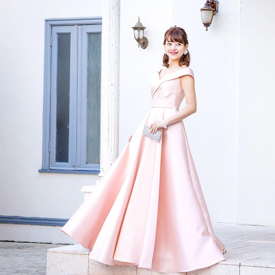 ロングドレス 演奏会 発表会 ステージ ピンク パーティー オフ  
