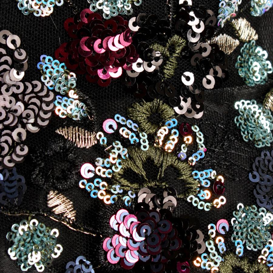 ロングドレス 演奏会用ドレス ステージ パーティ― ドレス 刺繍 ブラック 声楽 コンサート FD-080292_10