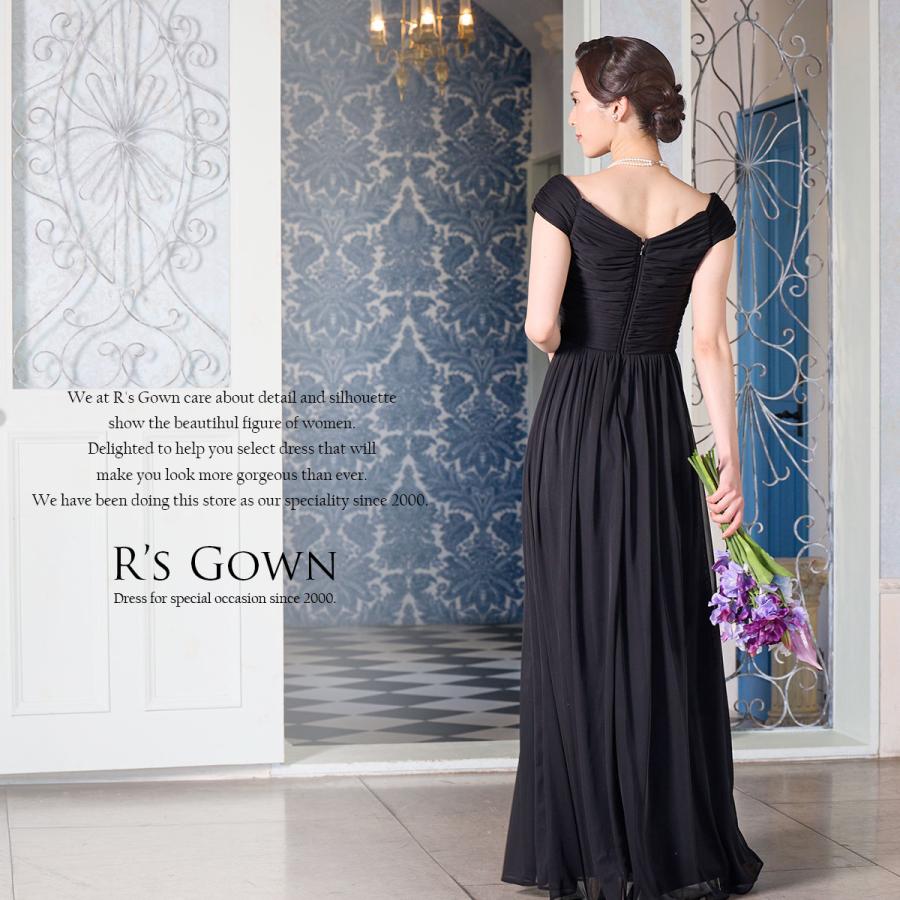 極美品 アールズガウン R's Gown マザーズドレス ロング Lサイズ 黒