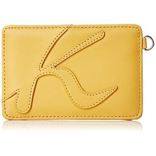 超お買い得 革と革をはぎ合わせたkマーク パスケース キタムラ Zh0363 黄色 マスタード 財布 帽子 ファッション小物