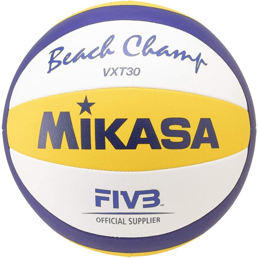 ミカサ(MIKASA) ビーチバレーボール 練習球 (一般・大学・高校・中学) ホワイト/イエロー/ブルー VXT30 推奨内圧0.2(kg  その他野球設備、備品