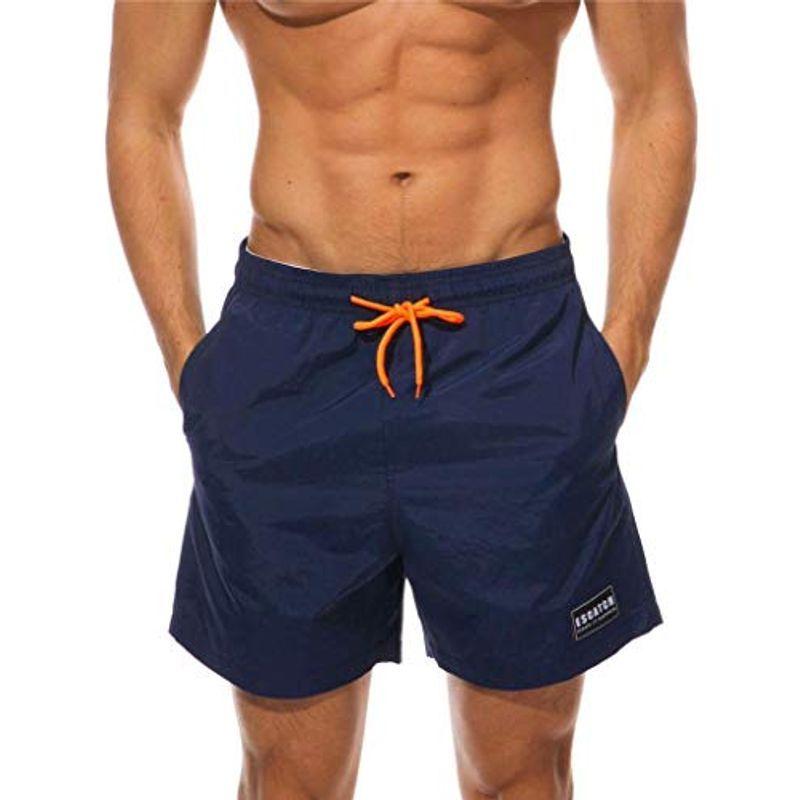 本格派ま 水着 メンズ サーフパンツ オシャレ Sksk 海パン メッシュインナー スイムパンツ 速乾 大きいサイズ ネイビー M Quran Unv Edu Sd