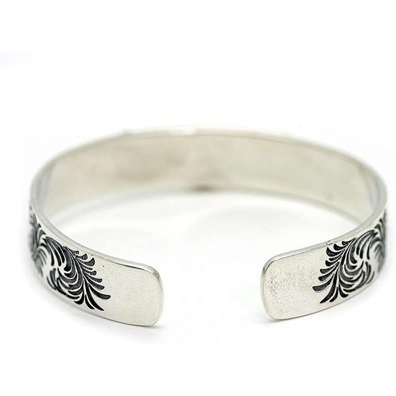 売れ筋がひクリスマスプレゼント 金イーグル シルバー925 シルバーワン バングル アラベスク フェザー ウィング 羽 鷹 ゴールド Ho メンズ ブレスレット Www Cromg Org Br