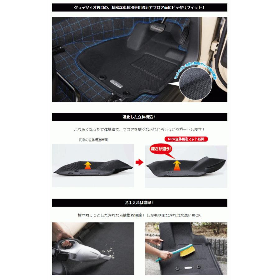 数量限定 ルーミー カスタムフロアマット 2列シート車フルセット クラッツィオ トヨタ ルーミー フロアマット Clazzio 新車にオススメ 誕生日 プレゼント カーペット ふかふか かわいい おしゃれ 軽量 水洗い可 足元マット Roomy るーみー M900 M910 コンビニ受取対応