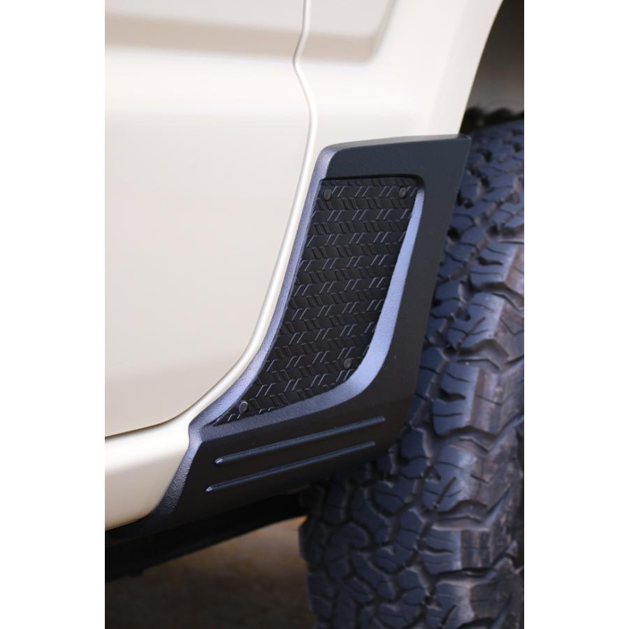 【 ジムニー 型式 JB64W 年式 H30/7- 】 ケンスタイル サイドシルプロテクター ≪ リアのみ 左右セット ≫≪ マットブラックチッピング塗装仕様 ≫ | KENSTYLE | 02