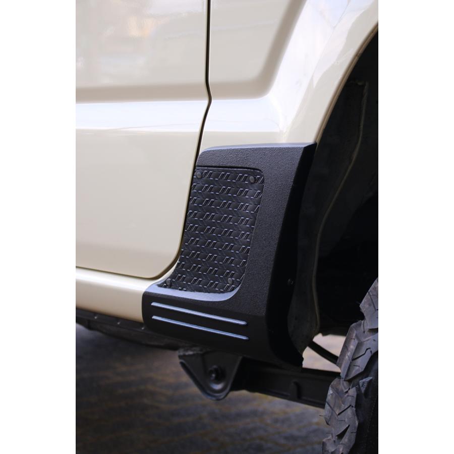 【 ジムニー 型式 JB64W 年式 H30/7- 】 ケンスタイル サイドシルプロテクター ≪ リアのみ 左右セット ≫≪ マットブラックチッピング塗装仕様 ≫ | KENSTYLE | 03