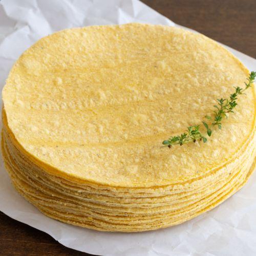 冷凍 イエローコーントルティーヤ (6インチ 24枚) 直径約15cm タコス
