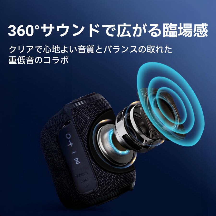 Bluetooth スピーカー 高音質 防水 小型 重低音 テレビ 車 ステレオ