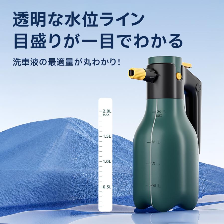 洗車 泡 フォームガン 電動 カーシャンプー ガン スプレー ハンディ 