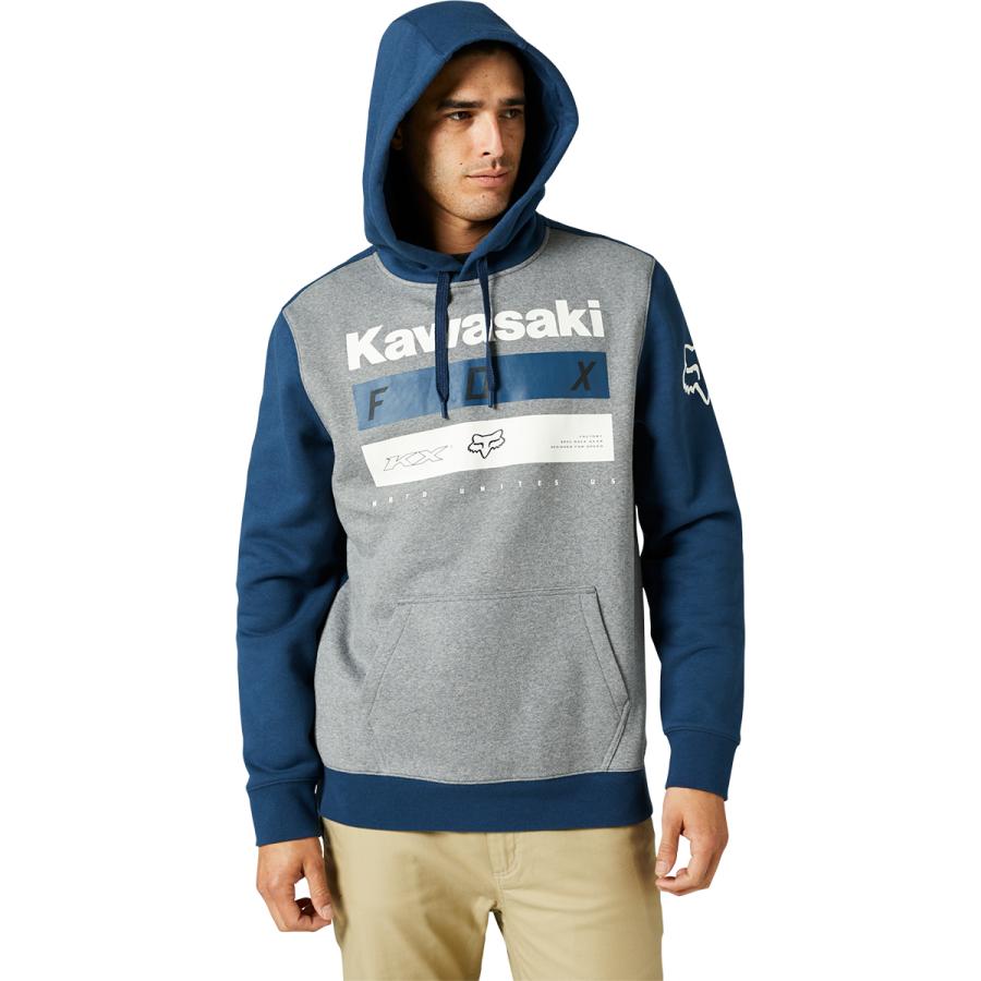 30％OFF】 FOXxKAWASAKI ストライプス プルオーバーフーディ ダーク