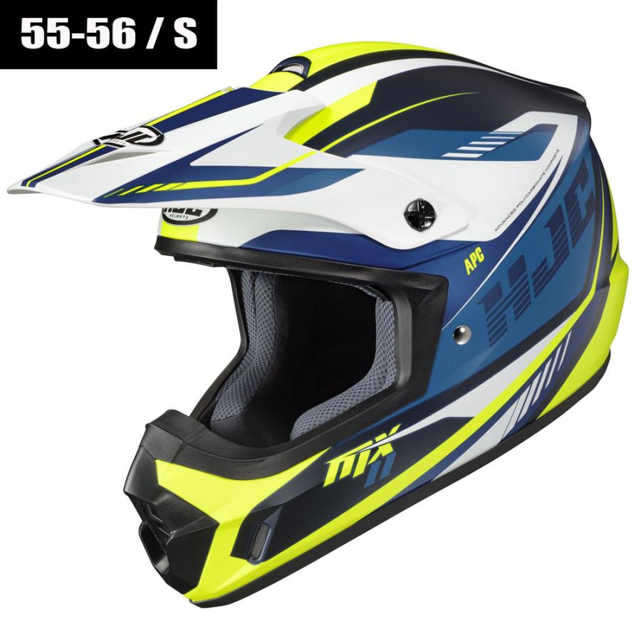 送料サービス】HJC CS-MX2ドリフト ヘルメット ブルーイエローフロー/S 