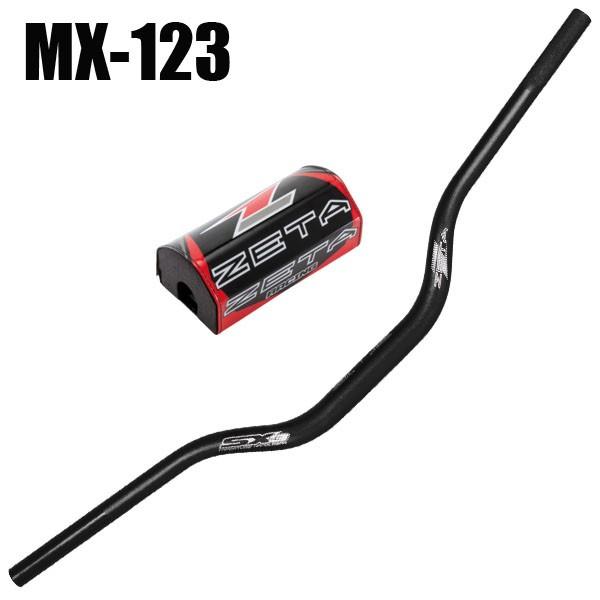 10％OFF【ZE06-1231】ZETA SX3バー MX-123/ブラック(HONDA,KAWASAKI
