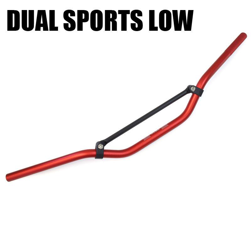 ZE07-6413】ZETA COMPハンドルバー デュアルスポーツLOW/レッドカラー