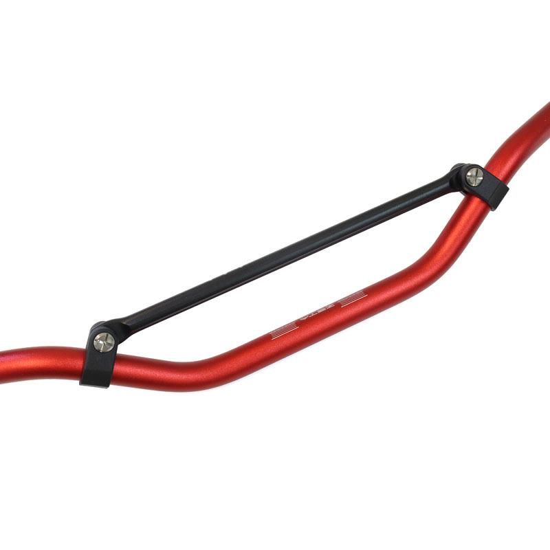 ZE07-6413】ZETA COMPハンドルバー デュアルスポーツLOW/レッドカラー