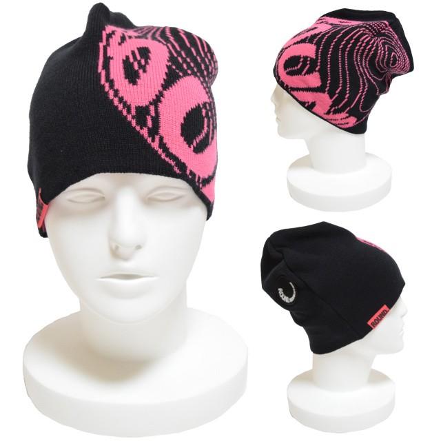 スノーボード スノボ ニット帽 ビーニー(黒/紫/ピンク/グレー/パープル