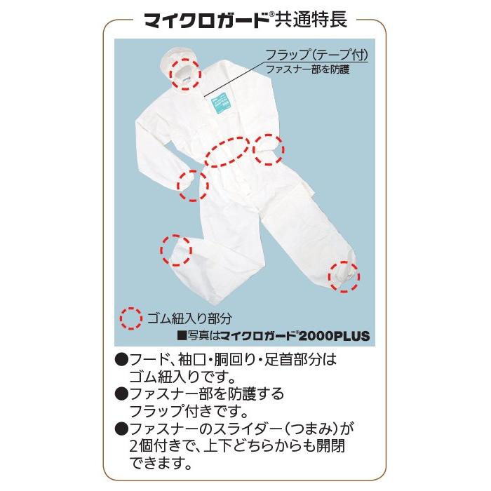 全身化学防護服 マイクロガード 2000PLUS 10着 サイズS〜2XL 重松