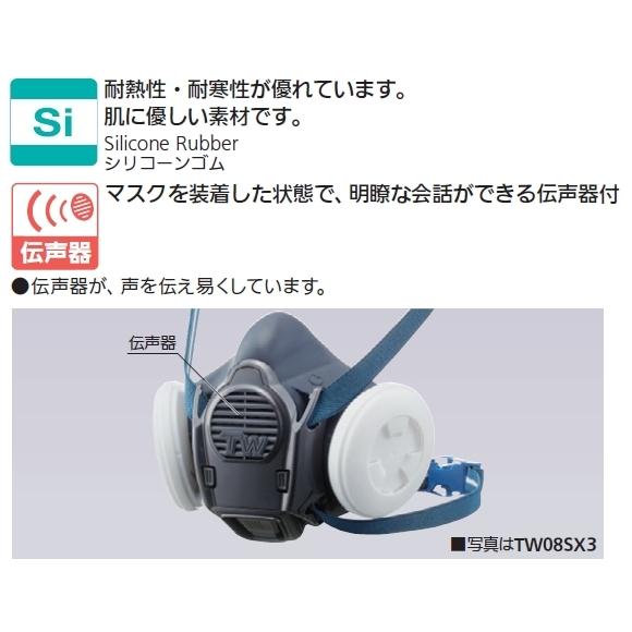 重松　直接式小型防毒マスク　GM71SD（10180）　面体のみ　吸収缶別売　ガス濃度0.1%以下での使用｜rsk-riken｜02